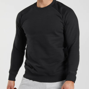 CREW NECK SWEAT SHIRT (BLACK)