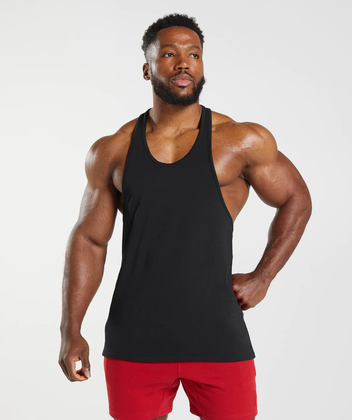 Stringer Tank Top Slim Fit (Black)