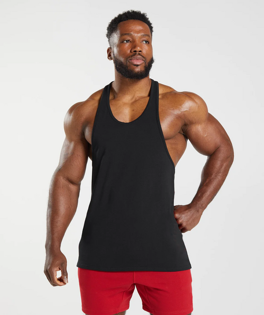 Stringer Tank Top Slim Fit (Black)