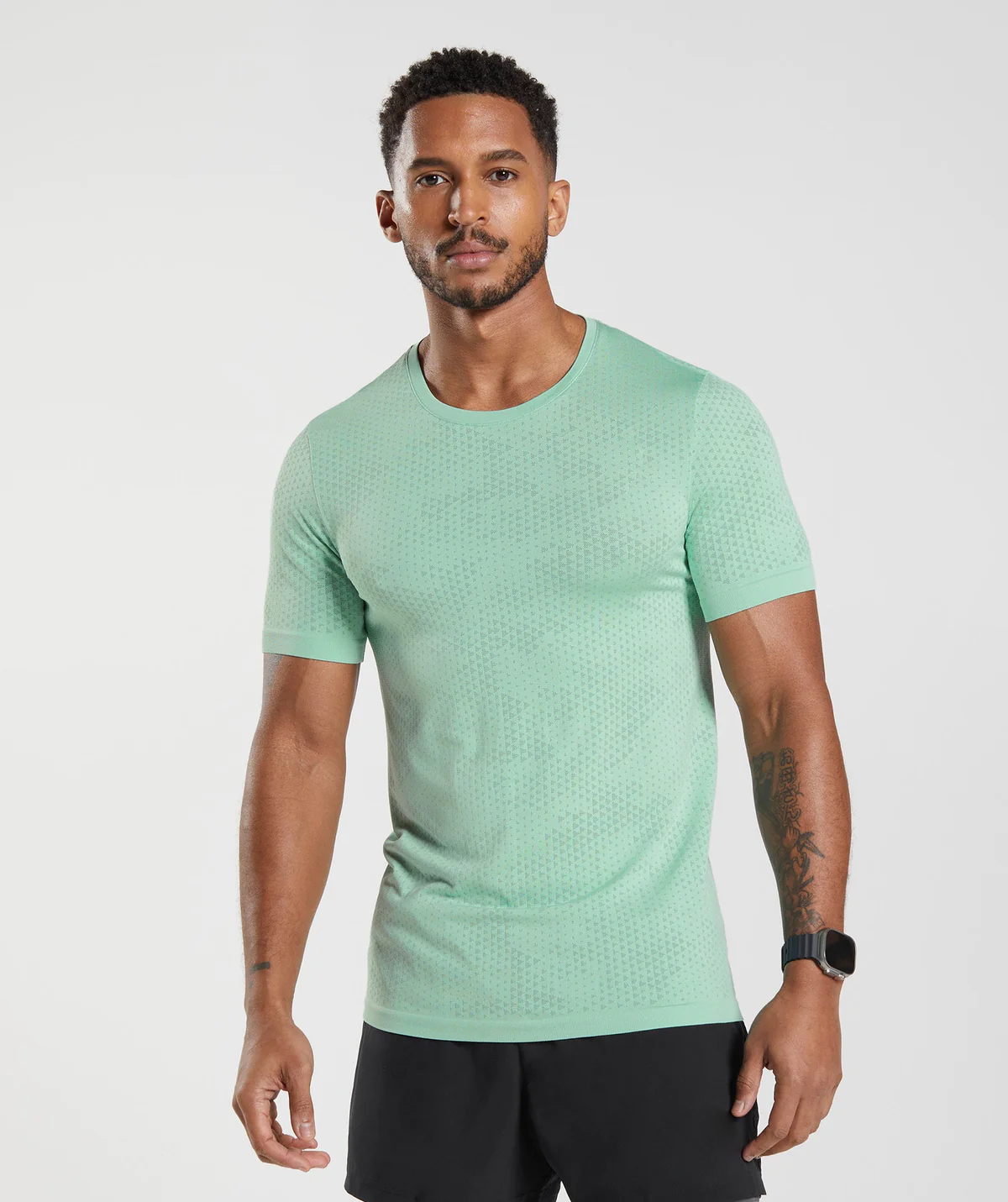 Seemless Tshirt Slim Fit (Green)